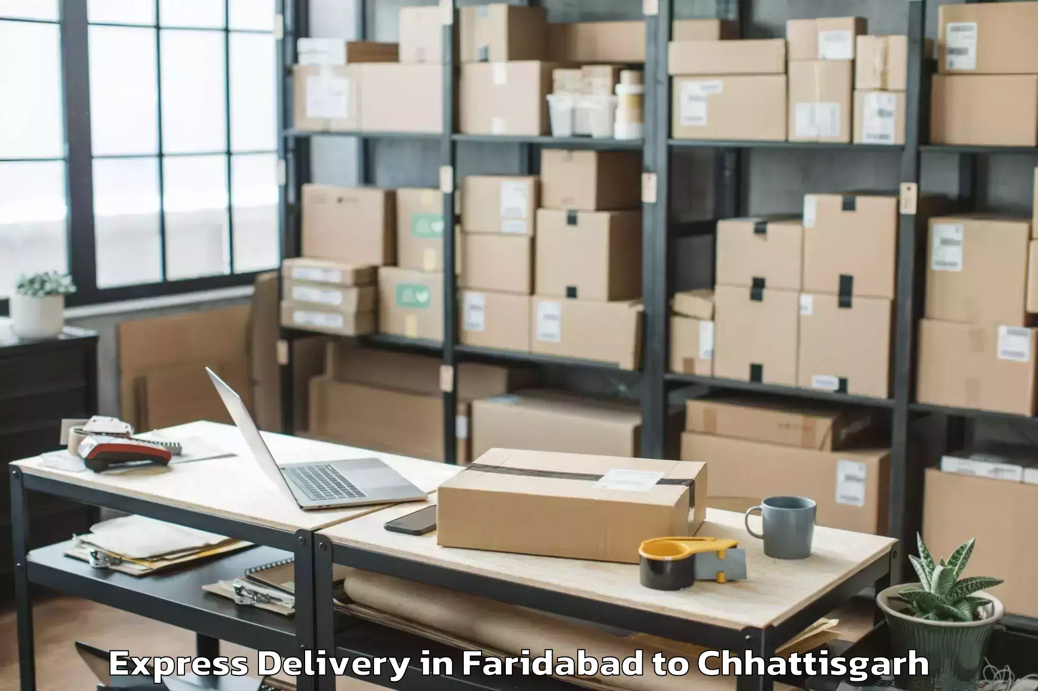 Top Faridabad to Bhopalpattnam Express Delivery Available